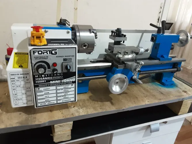 Mini Torno Mecânico 350mm 550W 220V 2500 rpm FORTG-FG0001