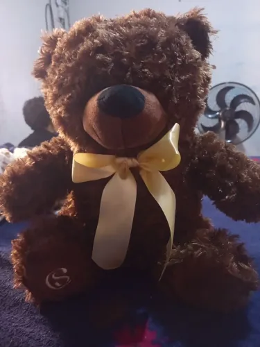 Urso de pelúcia cacau show marrom