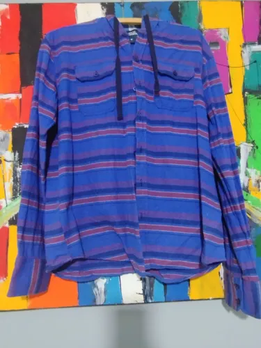 Camisa xadrez moleton com capuz Tam. M