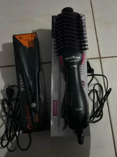 Kit escova secadora da Britânia e chapinha Taiff- Usadas apenas 4 vezes
