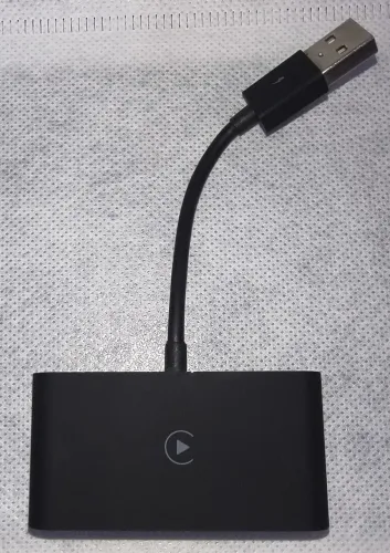 Adaptador Carplay para iPhone sem fio converter wi-fi conect preto.