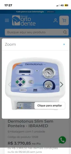 Aparelho de edermoterapia  