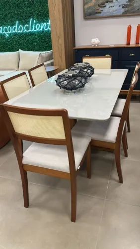 Mesa 6 cadeiras sofa e Rack NOVOSs