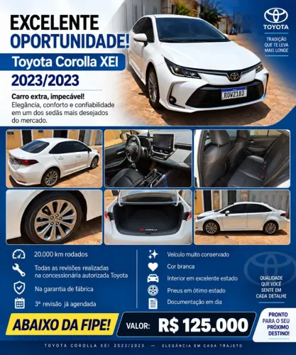Toyota Corolla XEI 2.0 Flex 16V Aut. 2023