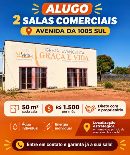 Alugo sala comercial na 1005 sul avenida comercial