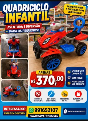 Quadriciclo Infantil - Homem Aranha