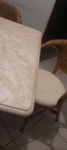 Mesa de mármore bebê Bahia 6 lugars linda perfeita 