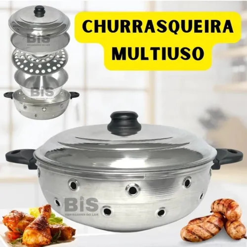 Churrasqueira multiuso 3 em 1 vigorosa