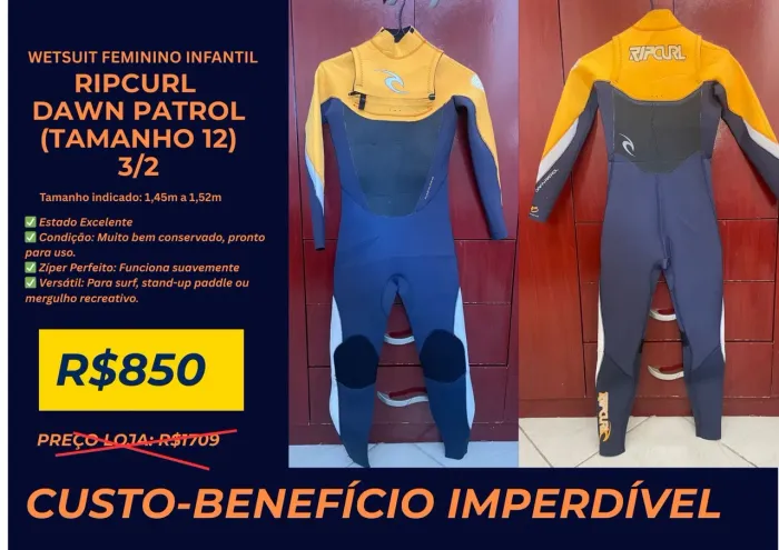 Roupa de borracha - Long John Surf 
