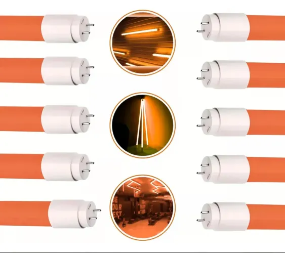 LED Tubular 18W Vermelha Kit 10