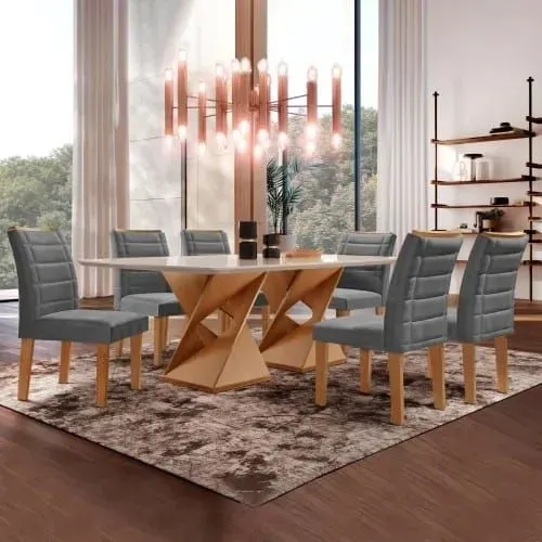 Mesa de jantar com 8 cadeiras