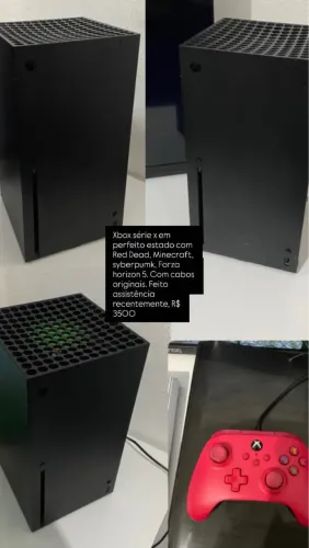 XBOX SÉRIE X - COM CABOS, MANETE E JOGOS!