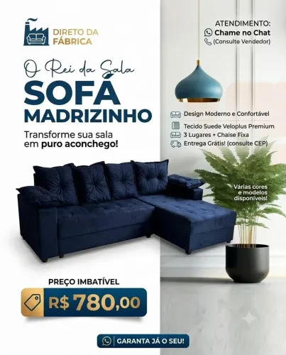 Sofá Madri em promoção.