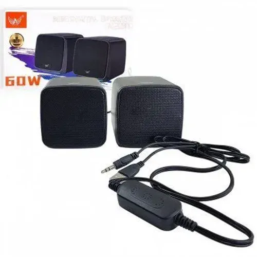 Alto-falantes RGB para PC Notebook alimentação USB Preto Novo