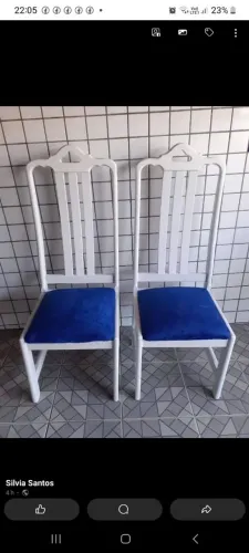 2 cadeiras madeira maciça - P. Gde.