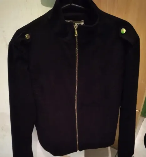 Casaco lã batida veste M