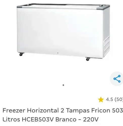 Freezer Fricon Horizontal 2 portas de vidro: OBS Anúncio corresponde a 4 freezer.