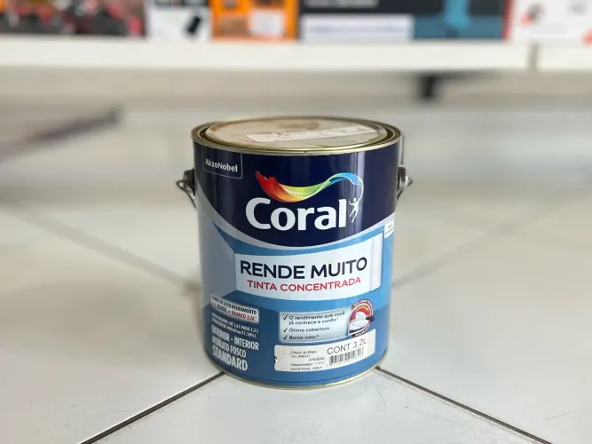 Tinta Cinza Alpino Coral 3,2l Acrílico Fosco Standard
