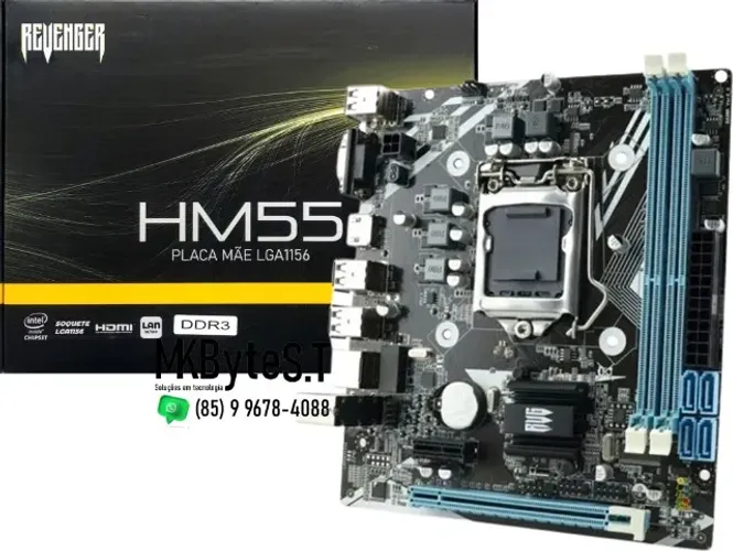 Placa Mãe Intel LGA1156 - G-HM55 / KP-HM55