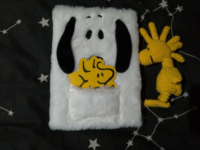 Caderno Snoopy importado+ Amigurumi Woodstock