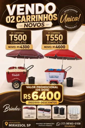 Carrinhos picolés