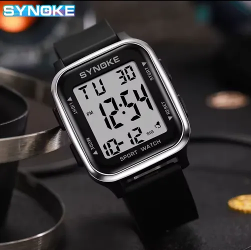 Relógio digital esportivo synoke prova dágua