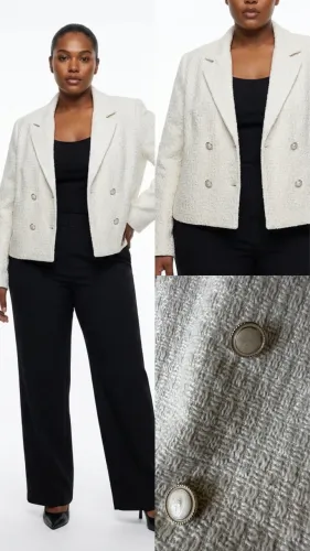 Blazer de Tweed branco