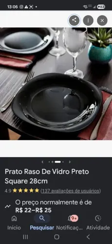 Pratos rasos de vidro porcelana