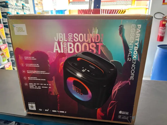 JBL PARTYBOX ENCORE ESSENTIAL 2 LACRADA NA CAIXA COM NOTA E GARANTIA