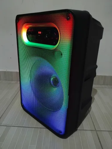 Caixa de Som Amplificada 12" GREATNICE GTS-1592 Bluetooth LED RGB - Seminova