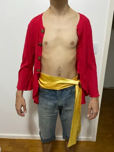 Cosplay Luffy (blusa e faixa)
