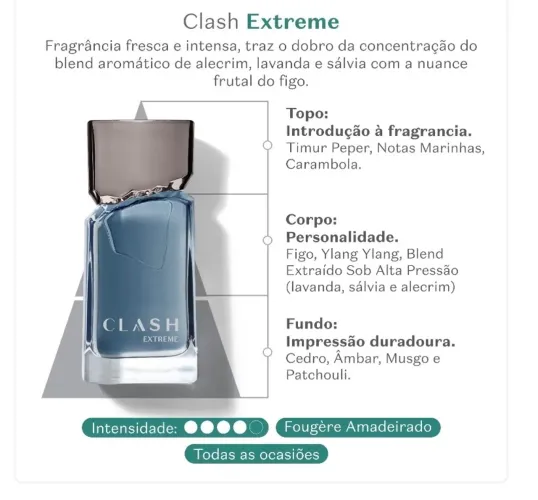 Clash extreme masculino produto novo e lacrado