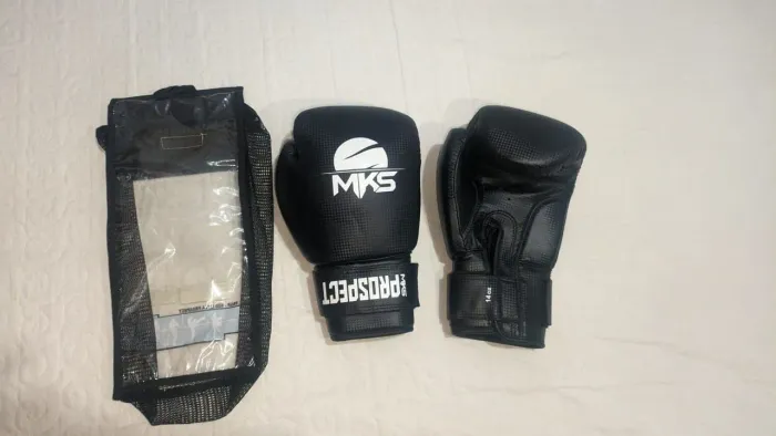 Luva de Boxe MKS Prospect 14 Oz Nova + Saco