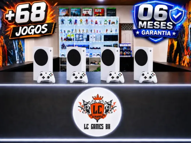 XBOX SERIES S 512GB 4K + 68 JOGOS + O6 MESES GARANTIA + BRINDES ( LOJA FISICA )