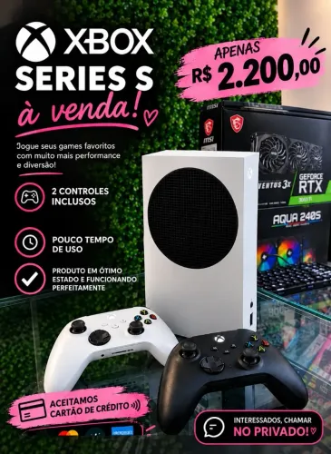 Xbox Series S + 2 Controles | R$ 2.200