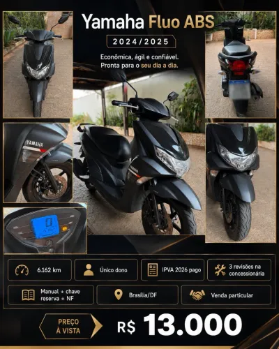 Venda Yamaha Fluo ABS Modelo 2025
