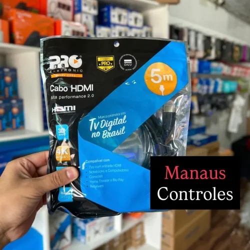 Cabo Hdmi 2.0 de 5 Metros com Resolução 4K