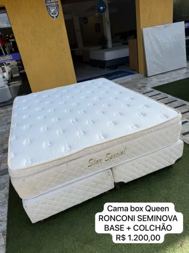 Cama box QUEEN SIZE RONCONI SEMINOVA TOP - ENTREGO