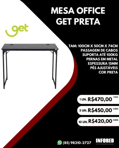 Mesa office Get preta