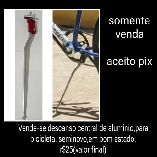 Descanso central de alumínio para bicicleta seminovo r$25(valor final)