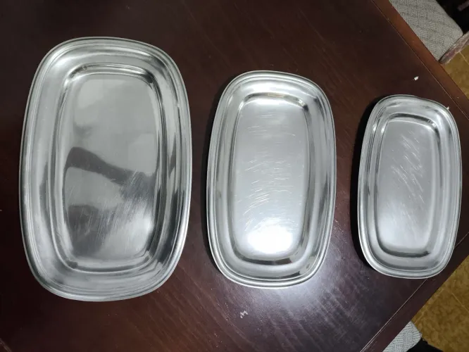 Jogo de Travessas Inox Vintage