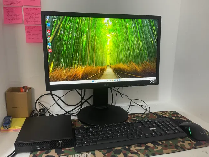 Mini pc core i3 12 geração completo com monitor full hd 22