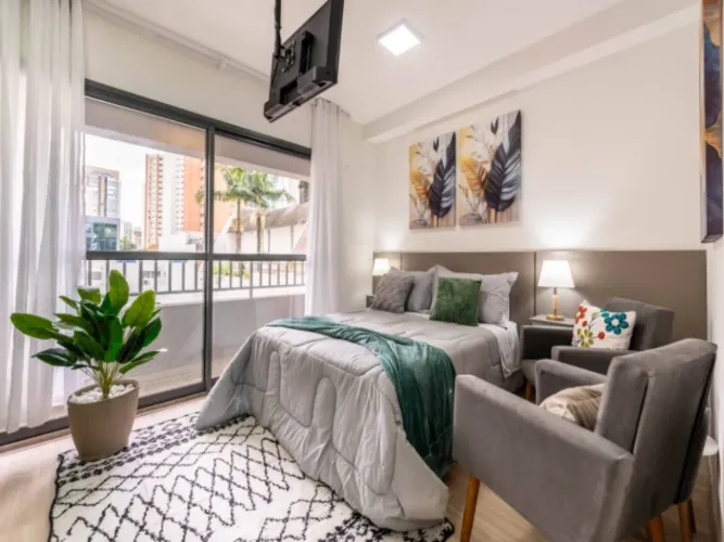 Apartamento Studio á venda no Brooklin com 1 Quarto e 30m2