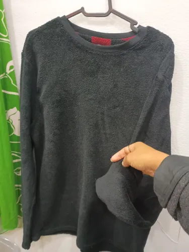 Blusa Soft Fleece Primark M Masculina Preta Pelinhos Quentinho Inverno