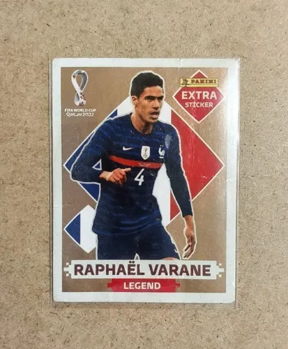 Figurinha Legend Raphael Varane Bronze Copa do Mundo FIFA 2022 Extra Sticker