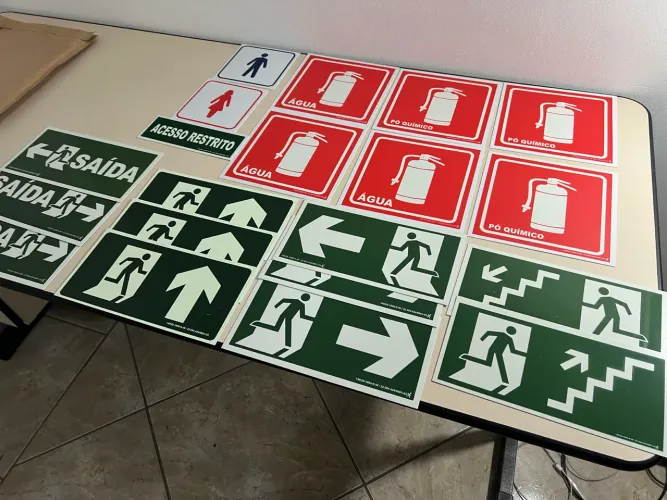 Placas Sinalização Segurança do Trabalho