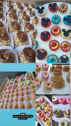 Doces de festas,cake donuts,docinhos,morango do amor e etc