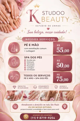 manicure e pedicure a domicílio