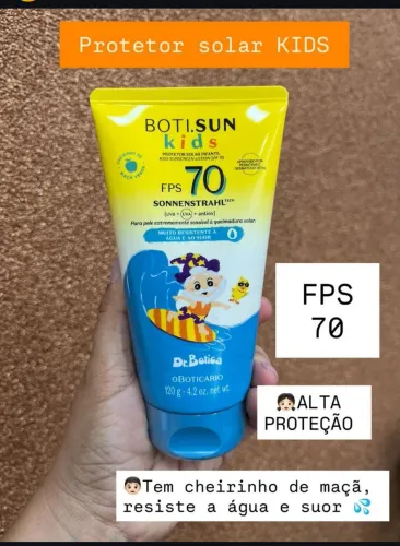 Protetor solar infantil o Boticário
