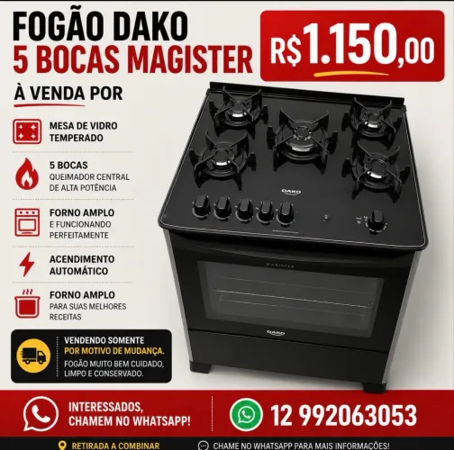 Fogã Dako Magister 5 bocas novo